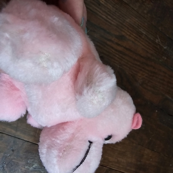 Dakin Vintage 1978 Pink Small Cute Plush Hippo Stuffed Animal - Picture 12 of 15